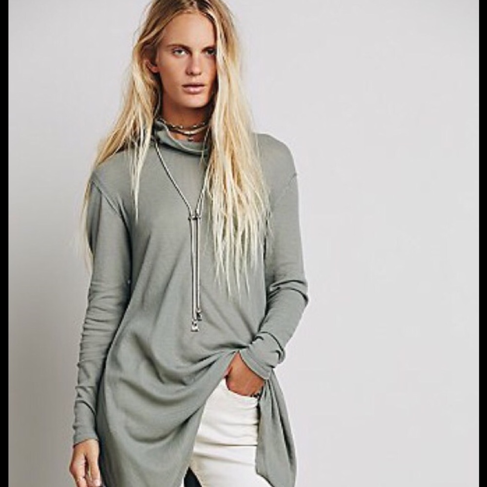 FREE PEOPLE 'WE THE FREE' mint green tunic